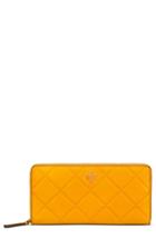Women's Tory Burch Georgia Zip Continental Wallet - Yellow
