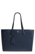 Tory Burch Robinson Leather Tote - Blue