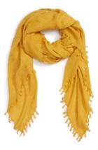 Women's Treasure & Bond Solid Fringed Scarf, Size - Yellow