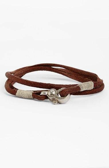 Men's Caputo & Co. Leather Wrap Bracelet