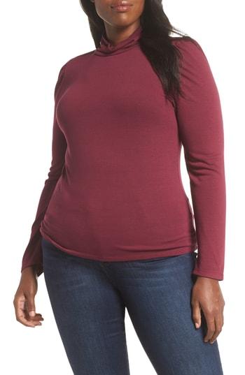 Women's Vince Camuto Turtleneck Knit Jersey Top - Red