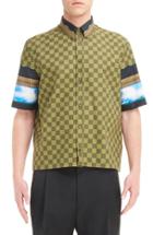 Men's Givenchy Checkerboard Print Short Sleeve Shirt