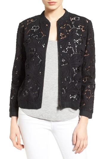 Women's Halogen Lace Bomber Jacket