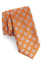 Men's Nordstrom Men's Shop Ethan Medallion Silk Tie, Size - Orange
