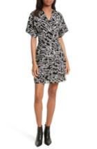 Women's Diane Von Furstenberg Burnout Print A-line Wrap Dress - Black