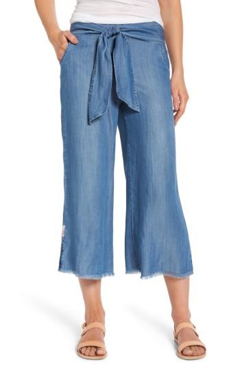 Women's Billy T Tie Front Crop Chambray Pants