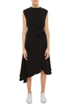 Women's Topshop Boutique Belted Godet Midi Dress Us (fits Like 0-2) - Black
