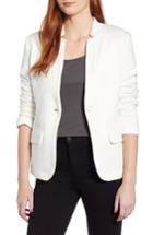 Women's Gibson Notch Collar Cotton Blend Blazer - Ivory