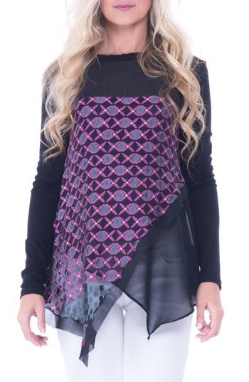Women's Olian Print Layered Maternity Top
