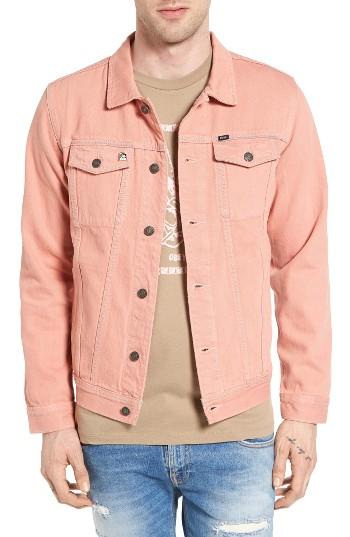 Men's Obey Creeper Denim Jacket - Pink