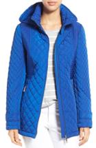Women's Calvin Klein Hooded Quilted Jacket - Blue