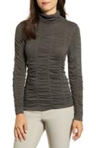 Women's Nic+zoe Scrunched Up Turtleneck Top - Grey