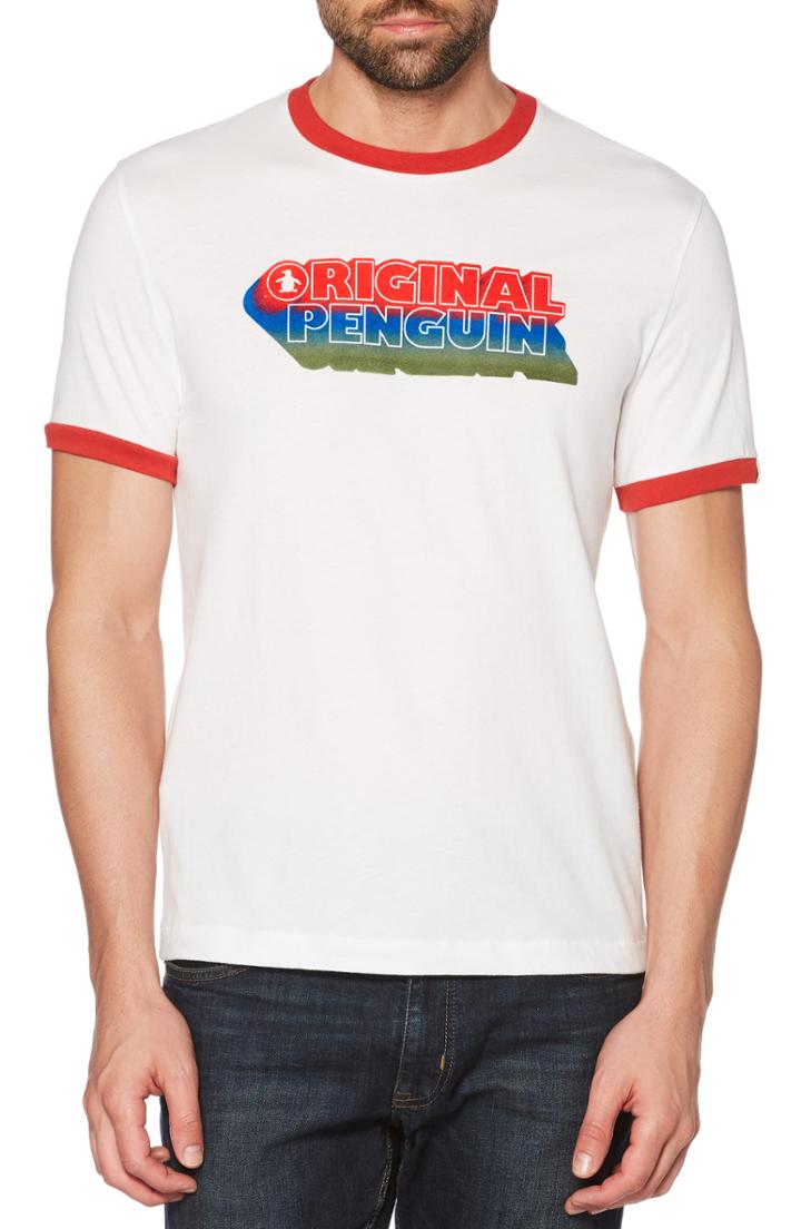 Men's Original Penguin Retro Logo Ringer T-shirt