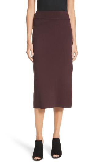 Women's A.l.c. Smith Knit Pencil Skirt - Burgundy