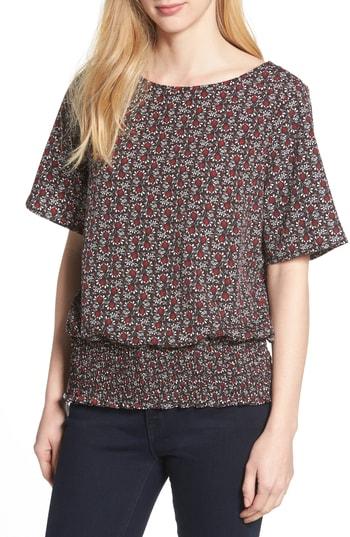 Women's Michael Michael Kors Pop Deco Tulip Kimono Sleeve Top - Black