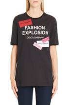 Women's Dolce & Gabbana Logo Patch Graphic Tee Us / 36 It - Black