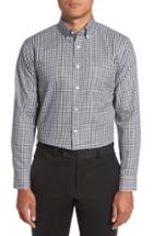 Men's Nordstrom Men's Shop Trim Fit Non-iron Gingham Dress Shirt .5 - 34/35 - Black