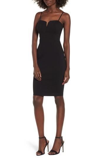 Women's Love, Nickie Lew V-front Bodycon Dress - Black