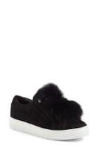 Women's Here / Now Raven Genuine Fox Fur Trim Sneaker