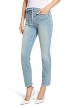 Women's Mother The Lace-up Dazzler High Waist Ankle Straight Leg Jeans - Blue