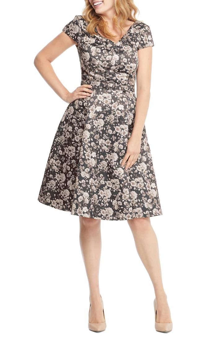 Women's Gal Meets Glam Collection Elle Brightex Duchess Satin Dress (similar To 14w) - Brown