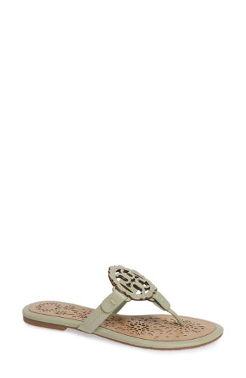 Women's Tory Burch Miller Scalloped Medallion Sandal M - Green