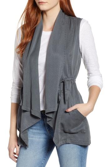 Women's Dear John Denim Henning Drape Front Vest - Grey