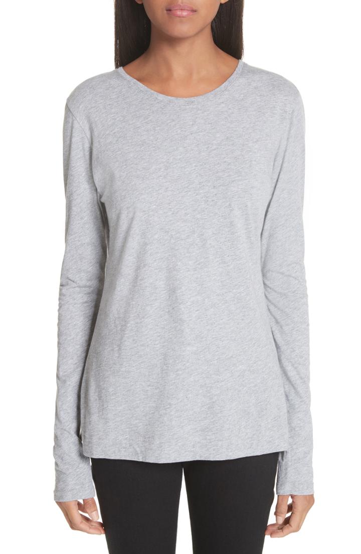 Women's Adam Lippes Crewneck Tee, Size - Grey