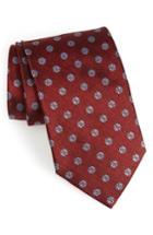 Men's Ermenegildo Zegna Medallion Silk Tie, Size X-long - Red