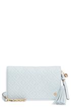 Women's Tory Burch Fleming Quilted Leather Crossbody - Blue