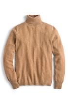 Women's J.crew Everyday Cashmere Turtleneck Sweater, Size - Brown