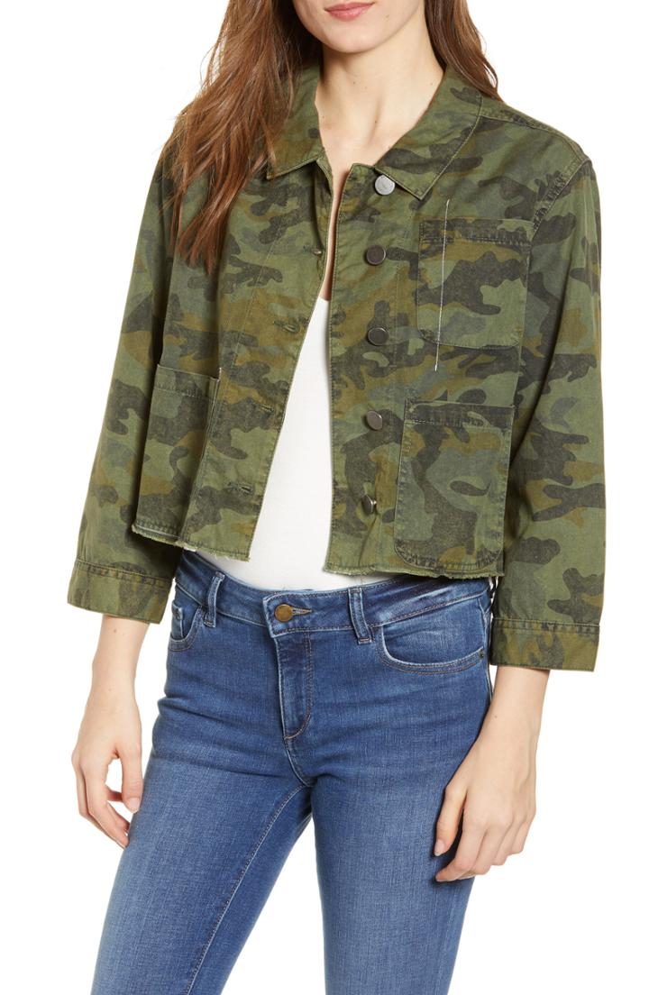 Women's Dl1961 Bogart Camo Jacket - Green