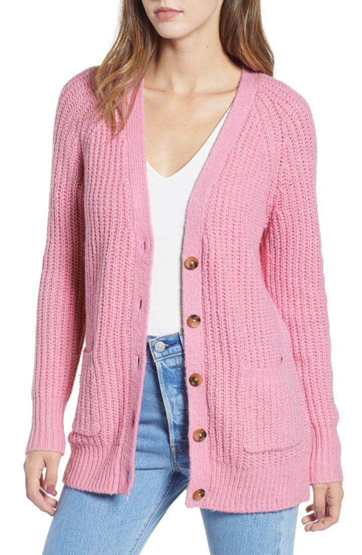 Women's Leith Grandpa Cardigan, Size - Pink