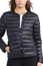 Women's Lauren Ralph Lauren Packable Quilted Collarless Down Jacket - Black