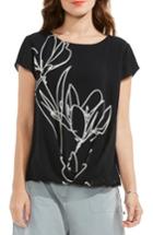 Women's Vince Camuto Fluent Cluster Blouse, Size - Black