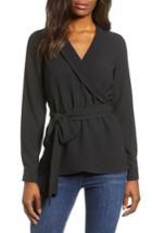 Women's Gibson Wrap Blouse - Black