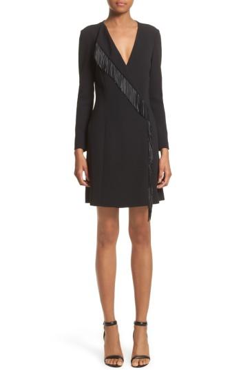 Women's Alexander Wang Leather Fringe Wrap Dress
