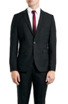 Men's Topman Skinny Fit Black One-button Suit Jacket