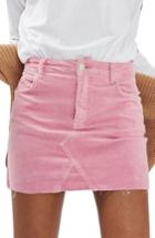Women's Topshop Velvet Miniskirt