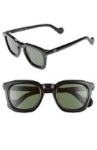 Women's Moncler 50mm Sunglasses - Shiny Black/ Green