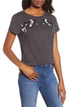 Women's Lucky Brand Embroidered Tee - Grey