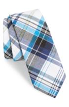 Men's 1901 'highmore' Plaid Cotton Tie, Size - Blue