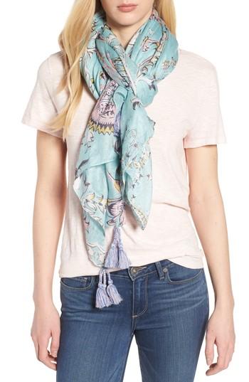 Women's Caslon Print Pareo, Size - Blue