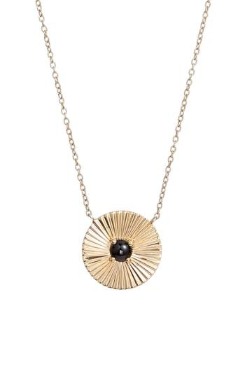 Women's Jennifer Zeuner Gustav Onyx Starburst Pendant Necklace