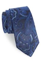Men's Calibrate Paisley Woven Silk Tie, Size - Blue