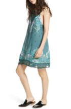 Women's Free People Who's Sorry Now Print Slipdress - Green