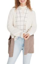 Women's Madewell Kent Colorblock Cardigan Sweater - Ivory