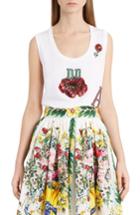 Women's Dolce & Gabbana Embellished Cotton Tank Us / 44 It - White