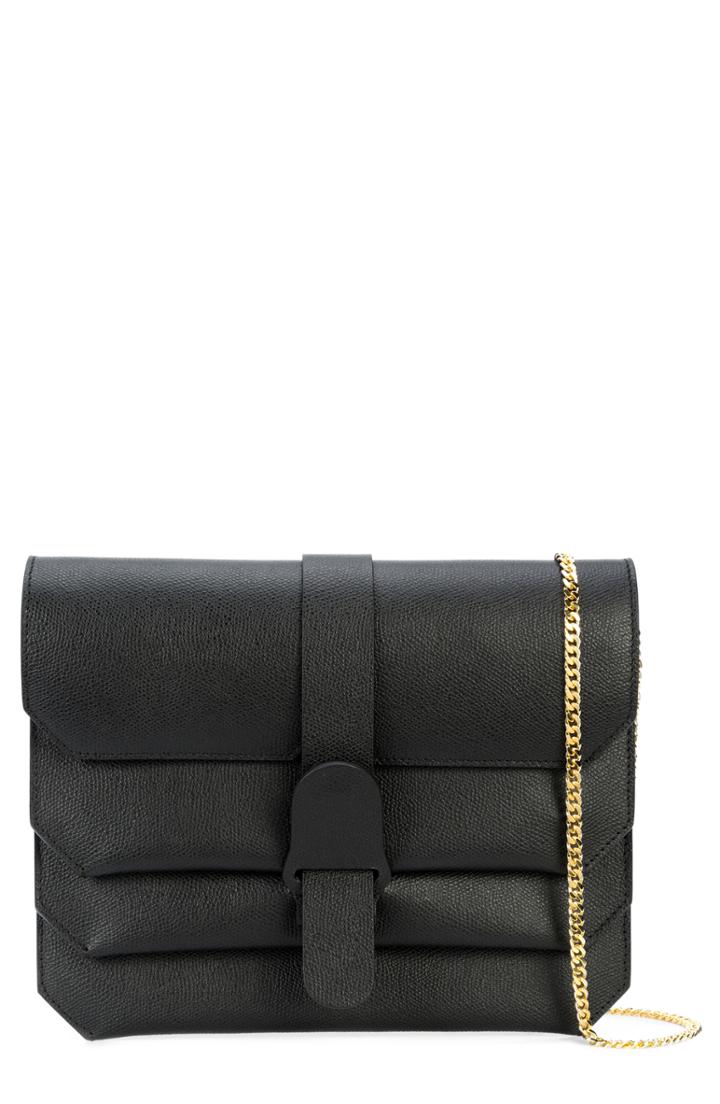 Senreve Textured Leather Crossbody Bag - Black
