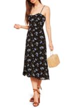 Women's Reformation Cassandra Floral Dress - Black